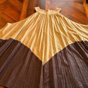 Free People Metallic Gold Party Dress